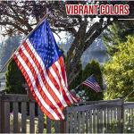 American Flag - Heavy-Duty US Flag - Embroidered Stars - Nylon USA Flag Built for Outdoors - Sewn Stripes - UV Protection - Brass Grommets (4x6 ft)