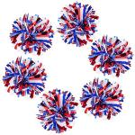Shappy 90 ft 6 Rolls Red White and Blue Garland Patriotic Tinsel Garland Independence Day Glitter Metallic Twist Wedding Summer Birthday Party Indoor Outdoor Hanging Home Decor