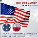 American Flag - Heavy-Duty US Flag - Embroidered Stars - Nylon USA Flag Built for Outdoors - Sewn Stripes - UV Protection - Brass Grommets (4x6 ft)