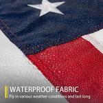 American Flag 4x6 FT Outdoor, Heavy Duty High Wind US Flag, Embroidered Stars, Sewn Stripes, Brass Grommets, Indestructible Tough Double Sided United States Flag Suitable for Outside Use