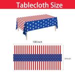 Patriotic Party Supplies, American Flag Patriotic Plates Party Decorations, 4th of July Paper Plates and Napkins, Tablecloths, Banner, Memorial Independence Day Red White Blue Decor Sets, Serve 25