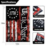 FULAISMGS We The People 1776 Flag Double Sided 12x18in Outdoor Betsy Ross 13 Star American Constitution Flags for Yard Lawn Home Garden Decor Flag