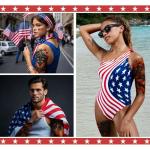 32 Sheets Independence Day Temporary Tattoos, USA Flag Patriotic Waterproof Fake Tattoos, Red White Blue Party Supplies Temp Tattoo Kits 4th of July Memorial Day, Veterans Day, Summer Festivals