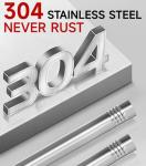 Sinyoeer 304 Stainless Steel Flag Poles,6 FT Flag Pole for Outside House, 1 Inch Outdoor Flag Pole with Swivels Rings, House Flag Pole for 3x5 Flag, Heavy Duty Flag Pole for Porch(Without Bracket)