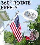 Sinyoeer 304 Stainless Steel Flag Poles,6 FT Flag Pole for Outside House, 1 Inch Outdoor Flag Pole with Swivels Rings, House Flag Pole for 3x5 Flag, Heavy Duty Flag Pole for Porch(Without Bracket)