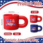 Didaey 2 Pcs Veterans Day Gift for Veteran Patriotic Travel Mugs American Flag Funny Couples Mug Gifts for Memorial Day Retirement Birthday Gifts