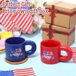 Didaey 2 Pcs Veterans Day Gift for Veteran Patriotic Travel Mugs American Flag Funny Couples Mug Gifts for Memorial Day Retirement Birthday Gifts