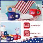 Didaey 2 Pcs Veterans Day Gift for Veteran Patriotic Travel Mugs American Flag Funny Couples Mug Gifts for Memorial Day Retirement Birthday Gifts
