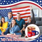 Didaey 2 Pcs Veterans Day Gift for Veteran Patriotic Travel Mugs American Flag Funny Couples Mug Gifts for Memorial Day Retirement Birthday Gifts