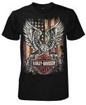 Harley-Davidson Men's Custom Freedom Short Sleeve Crew Neck Tee - Black (S)