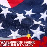 American Flag 4x6 FT Outdoor,US Flag 4x6 American Flag Heavy Duty Durable Nylon,Embroidered Stars, Sewn Stripes,2 Brass Grommets,All Weather USA Flag High Wind,Vivid Color