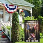 NASIAN Memorial Day Patriotic Garden Flags for Outside 12x18 Inch 3Ply Double Sided 4th of July Independence Veterans Day Flag Outdoor House Yard Holiday Decorations Sign Flag