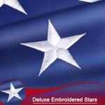 American Flag 4x6 FT Outdoor Heavy Duty, Fade Resistant USA Flags 4x6 FT 420D Nylon, American Flags 4x6 for Outside Longest Lasting, US Flag with Embroidered Stars, Brass Grommets, Sewn Stripes