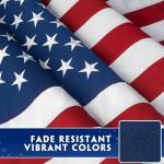 American Flag 3x5 Ft for Outside Longest Lasting- Ultra Durable, Tear-Proof Heavy Duty Spun Polyester US USA Flags - Fade Resistant, Embroidered Stars, Sewn Stripes, Brass Grommets - Outdoor Decor