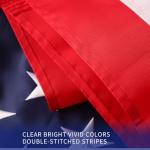 American Flag 4x6 FT Outdoor,US Flag 4x6 American Flag Heavy Duty Durable Nylon,Embroidered Stars, Sewn Stripes,2 Brass Grommets,All Weather USA Flag High Wind,Vivid Color