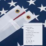 American Flag 3x5 Ft for Outside Longest Lasting- Ultra Durable, Tear-Proof Heavy Duty Spun Polyester US USA Flags - Fade Resistant, Embroidered Stars, Sewn Stripes, Brass Grommets - Outdoor Decor