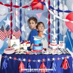 AOYOO Patriotic Crepe Paper Streamers with Tassels - 8 Rolls Red White Blue Decoration Kit for Independence Day, 4th of July, Memorial Day, USA Theme Party Supplies