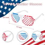 4th of July Decorations Accessories Glasses 12 Pack, Fourth of July USA Patriotic Party Sunglasses for Independence Day Props Memorial Day Decorations