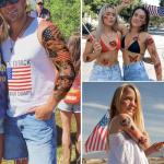 CHARLENT 4th of July Temporary Tattoos Full & Half Arm - American Flag Tattoos for Kids Women Men Fourth of July Party Decorations and USA Party Favors,Independence Day Party Supplies