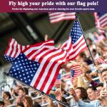 PHITRIC Flag Pole Kit with 3x5 American Flag for House Outside, Stainless Steel Rustproof Flagpole Holder for 3x5 Sports Fan Outdoor Flags for Outside House (Black)