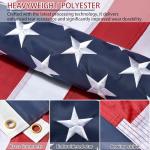 American Flags for Outside 3x5 FT- Heavy Duty US Flag USA Flag with Embroidered Stars, Sewn Stripes & Brass Grommets, Weather-Resistant, 4th of July Decorations