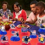 Veterans Day Decorations Honeycomb Centerpieces 9 Pcs Happy Veterans Day Honeycomb Centerpieces Thank You Veterans Honeycomb Centerpieces Veterans Day Party Honeycomb for Happy Veterans Party Supplies