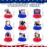 Veterans Day Decorations Honeycomb Centerpieces 9 Pcs Happy Veterans Day Honeycomb Centerpieces Thank You Veterans Honeycomb Centerpieces Veterans Day Party Honeycomb for Happy Veterans Party Supplies