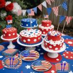 100 Pcs American Flag Party Supplies Set, Serves 25 – Disposable Patriotic Paper Plates, Napkins, and Forks, USA Flag-Themed Tableware for 4th of July, Memorial Day, Veterans Day, Independence Day BBQ