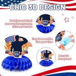 Veterans Day Decorations Honeycomb Centerpieces 9 Pcs Happy Veterans Day Honeycomb Centerpieces Thank You Veterans Honeycomb Centerpieces Veterans Day Party Honeycomb for Happy Veterans Party Supplies