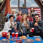 100 Pcs American Flag Party Supplies Set, Serves 25 – Disposable Patriotic Paper Plates, Napkins, and Forks, USA Flag-Themed Tableware for 4th of July, Memorial Day, Veterans Day, Independence Day BBQ