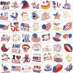 4th of July Tattoos for Kids - 180Pcs Fourth of July Tattoos Temporary Individual, USA American Flag Patriotic Red White and Blue Independence/Memorial/Labor Day Decorations Accessories Party Supplies