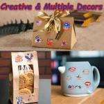 4th of July Tattoos for Kids - 180Pcs Fourth of July Tattoos Temporary Individual, USA American Flag Patriotic Red White and Blue Independence/Memorial/Labor Day Decorations Accessories Party Supplies