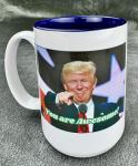 15oz Ceramic Coffee Mug – Even the President Thinks You Are Awesome Coffee Mug – Motivational Tea Mug with Handle - Funny Trump Design Patriotic Mug Gift for Men, Women, Family, Friend - Made in USA