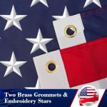 American Flag for Outside 3x5, Anti-Tear in Strong Winds US Flag, Durable Heavy Duty Polyester American Flags, Waterproof and Fade Resistant USA Flag for Outdoor