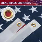 American Flag 4x6 Ft Indestructible Outdoor, Long Lasting, Heavy Duty, TearProof Polyester, Fade Resistant, High Wind US Outside Flags with Embroidered Stars, Sewn Stripes, Brass Grommets