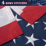 American Flag 4x6 Ft Indestructible Outdoor, Long Lasting, Heavy Duty, TearProof Polyester, Fade Resistant, High Wind US Outside Flags with Embroidered Stars, Sewn Stripes, Brass Grommets