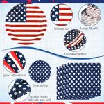 Sunnychicc 400 Pcs American Flag Patriotic Party Supplies Red White Blue Disposable Paper Plates Napkins and Cups Veterans Election Tableware for Independence 4th of July Labor Memorial Day(Stylish)