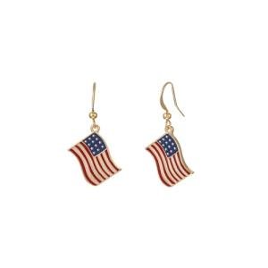 MADISON TYLER 4th of July Earring for Women | Red Blue White Patriotic USA Flag Cute Dangle Earrings | American Independence Day Jewelry Gifts