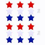 FAZHBARY 2 Pack Felt Star Garland Red White Blue Star Banner Patriotic Fourth of July Decorations Independence Day Decor