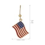 MADISON TYLER 4th of July Earring for Women | Red Blue White Patriotic USA Flag Cute Dangle Earrings | American Independence Day Jewelry Gifts