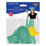 Beistle Inflatable Statue of Liberty Crown & Torch, Patriotic Party Accessories, 4th July Outfit for Parades Events, Crown—22¼" Torch—17½"