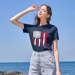 Patriotic Shirts for Women American Flag Shirt 4th of July Tshirt Graphic Tees Casual Short Sleeve Tee Top