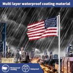 Sturdy American Flag 3x5 Ft Outdoor Heavy Duty,100% Made in USA American Flags ,Non Fading American Flags for Outside 3x5,Embroidered American Flag,3 by 5 America Flags Best High Wind all Weather US Flag,Indestructible America Flag Sewn Stripes and Embroidered Stars