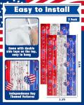 4th of July Decorations Foil Fringe Curtains for Memorial Day, 2 Pack Fourth of July Decor Party Backdrop Red White and Blue Tinsel Streamer, Patriotic Decorations for Independence Labor Veterans Day