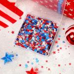 MARFOREVER Glitter 4th of July Star Confetti, Red White Blue Star Sprinkles Independence Day Scatter Confetti Patriotic Table Centerpiece for Fourth of July Memorial Day American Party Decorations