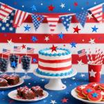 MARFOREVER Glitter 4th of July Star Confetti, Red White Blue Star Sprinkles Independence Day Scatter Confetti Patriotic Table Centerpiece for Fourth of July Memorial Day American Party Decorations