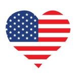 American Flag Temporary Tattoos/Perfect for 4th July - Memorial Day - Veterans Day/Patriotic Body Art/Skin Safe/Removable (American Heart 48pk)