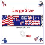 Fovths Thank You Veterans Banner Large 120 x 20 Inches American Patriotic Flag Veterans Day Decoration for Memorial Day Veterans Day Heroes Theme Party Supplies