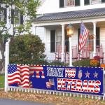 Fovths Thank You Veterans Banner Large 120 x 20 Inches American Patriotic Flag Veterans Day Decoration for Memorial Day Veterans Day Heroes Theme Party Supplies