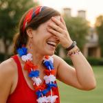 4th of July Bracelet for Women - Patriotic Outfits Red White Blue USA Charm Bracelet with American Flag Pendants, Perfect Fourth of July Jewelry & Independence Day Accessories, Adjustable 7-9.25 Inch